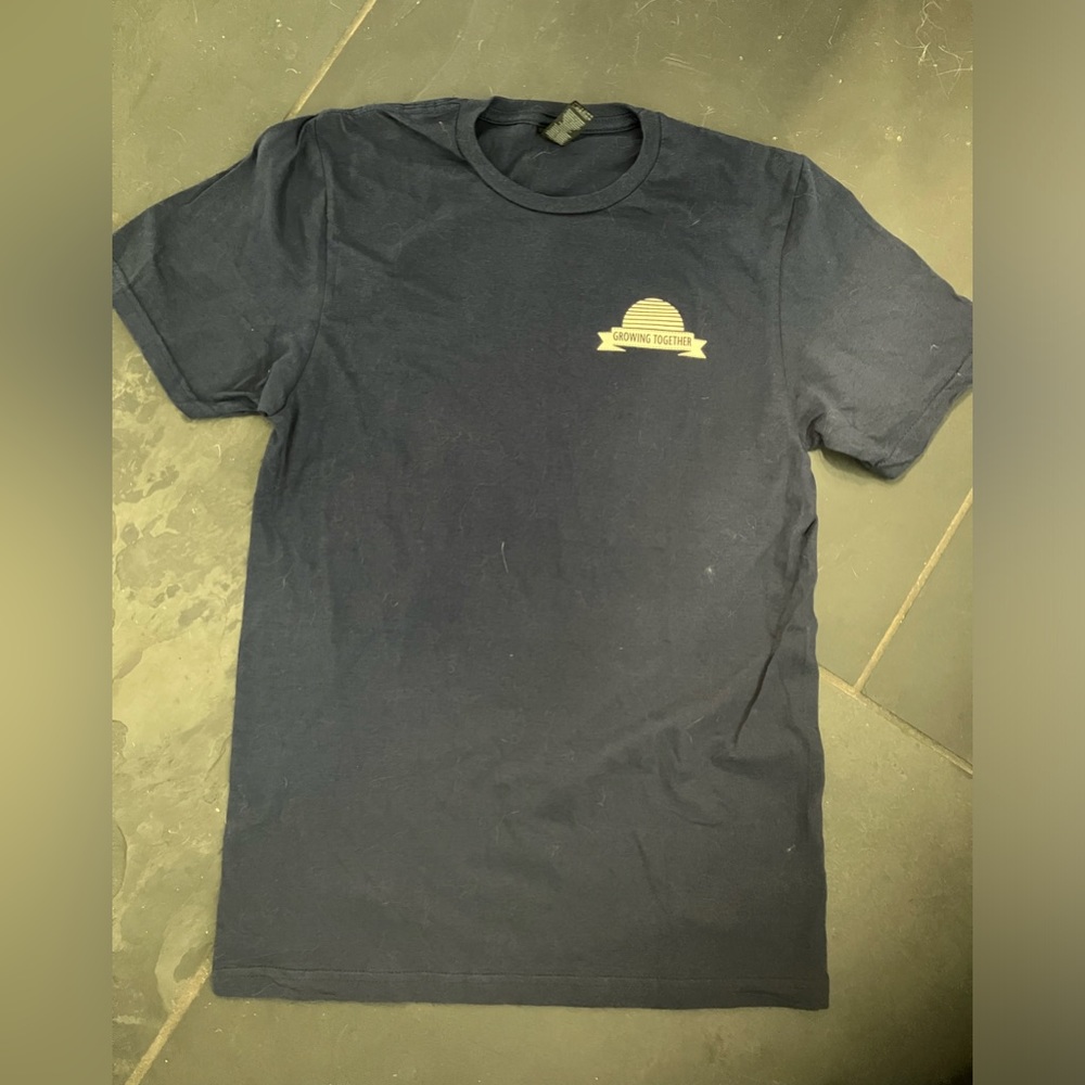 Men’s Size Small “Growing Together” Team Member Appreciation Week Navy T-Shirt